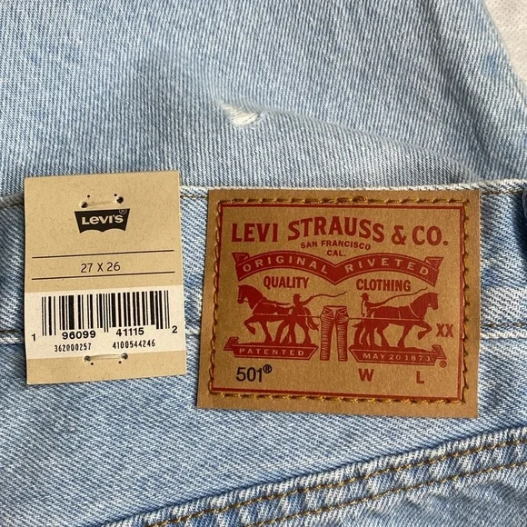 Levi's 501‎ Original Cropped Jeans 27X26 - Picture 4 of 7
